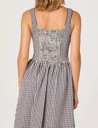 Temperance Dress, Black/Gingham