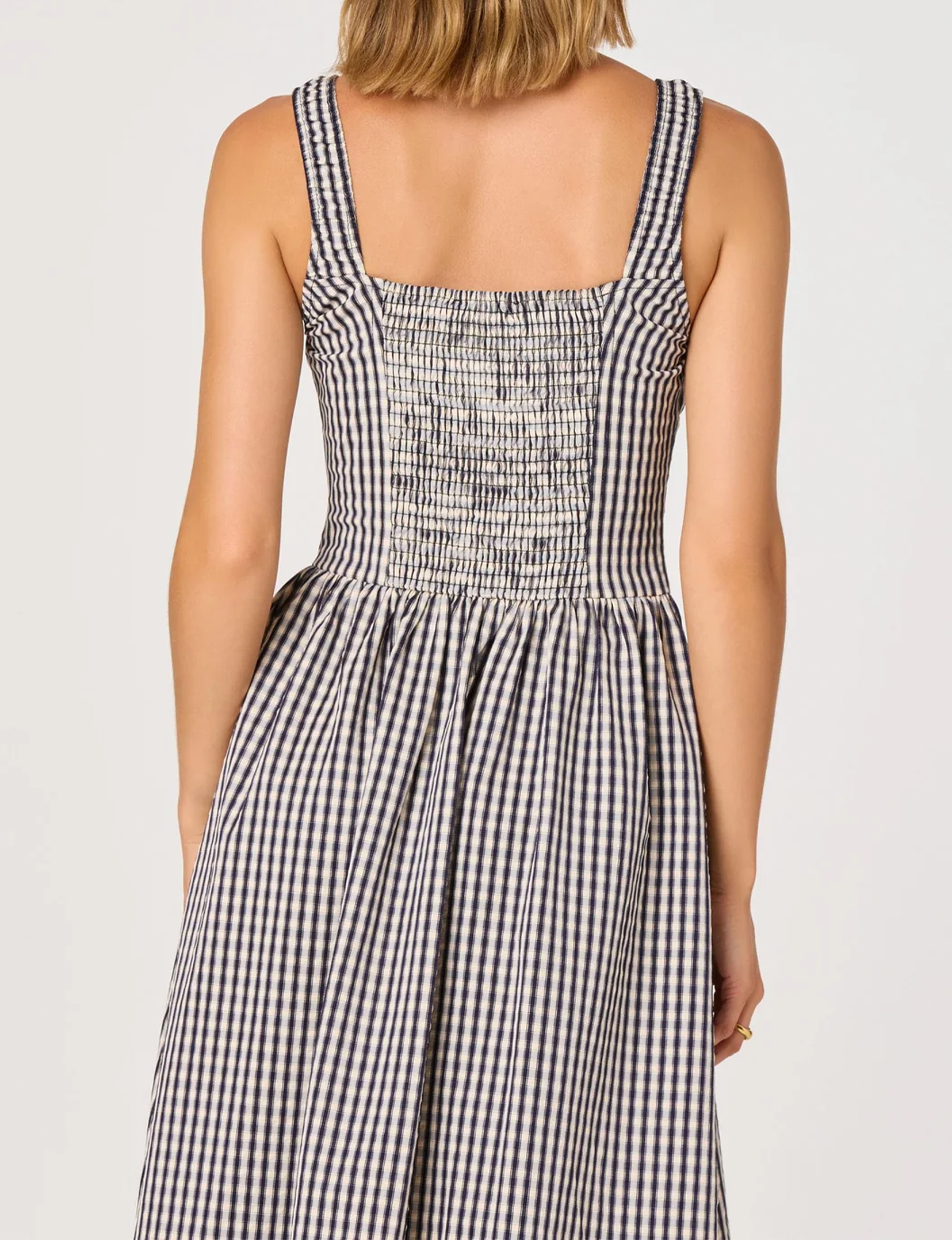 Temperance Dress, Black/Gingham