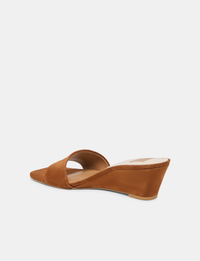Qaily Wedge, Brown Suede
