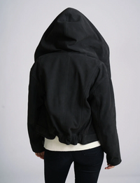 Anna Soft Suede Jacket, Black