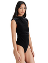 Esen Velvet Bodysuit, Black