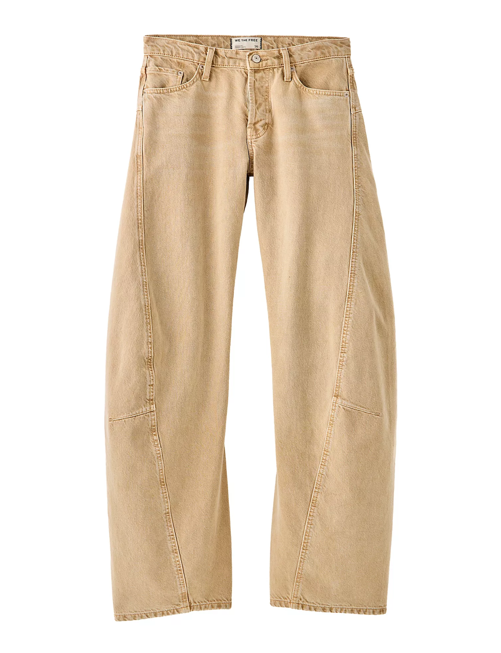 Fable Twisted Seam Jean, Oat Latte