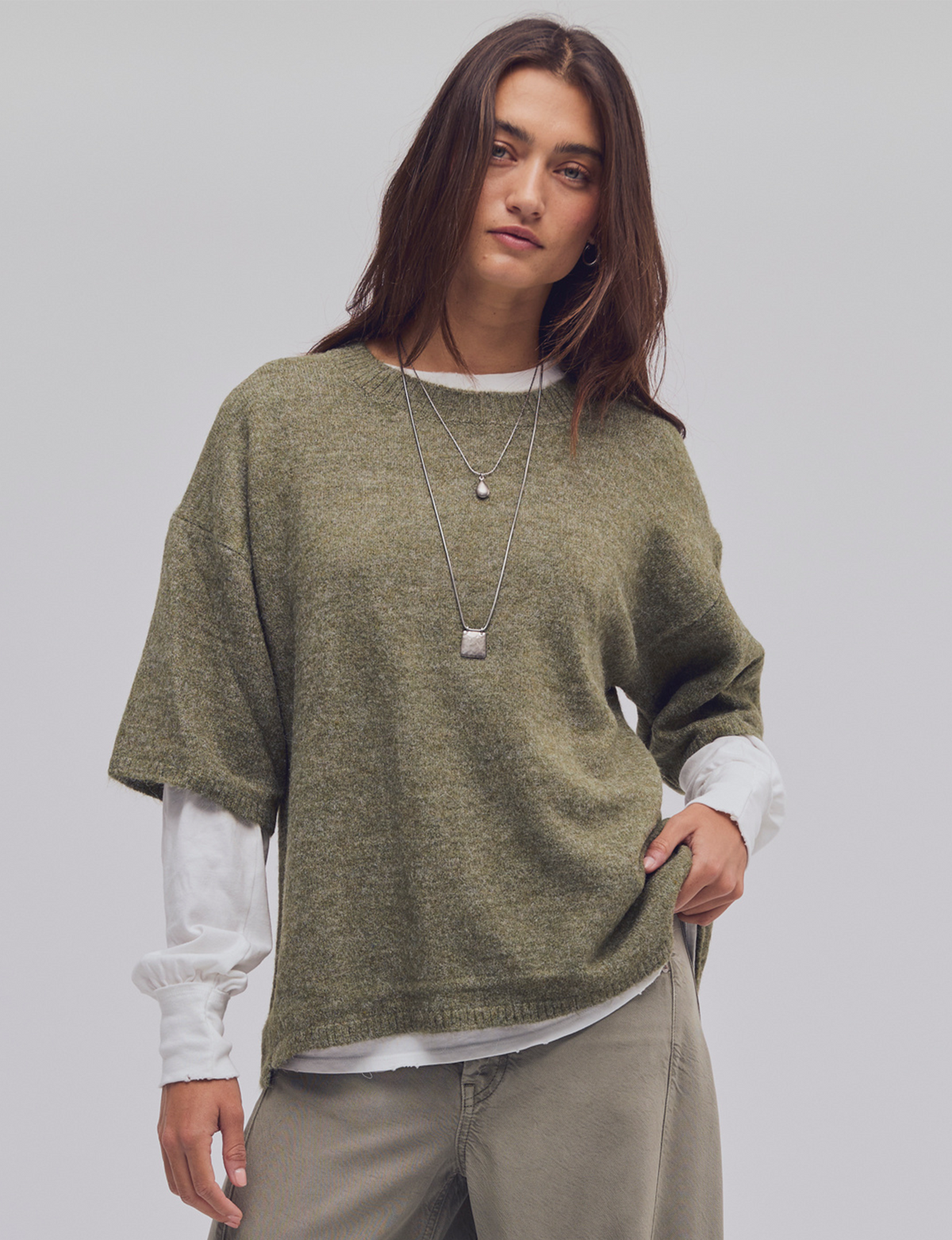 Margot Sweater Tee, Kalamata Melange