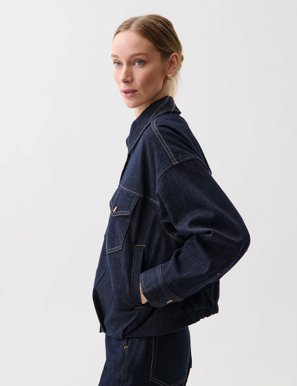 Bibi Blouson Trucker Jacket, Nightfall