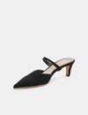 Kanika Mid Heels, Onyx Suede