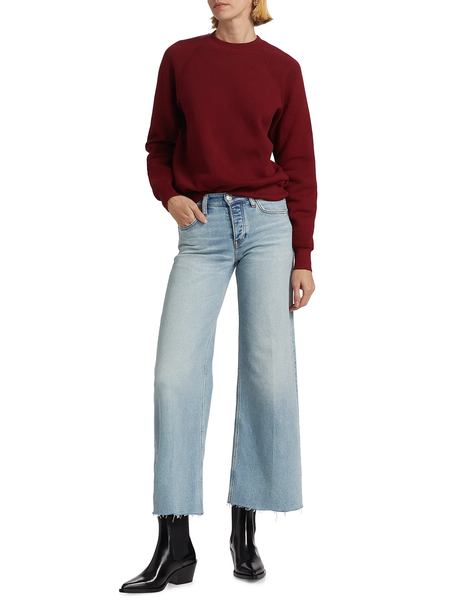 Classic Crewneck Sweater, Currant