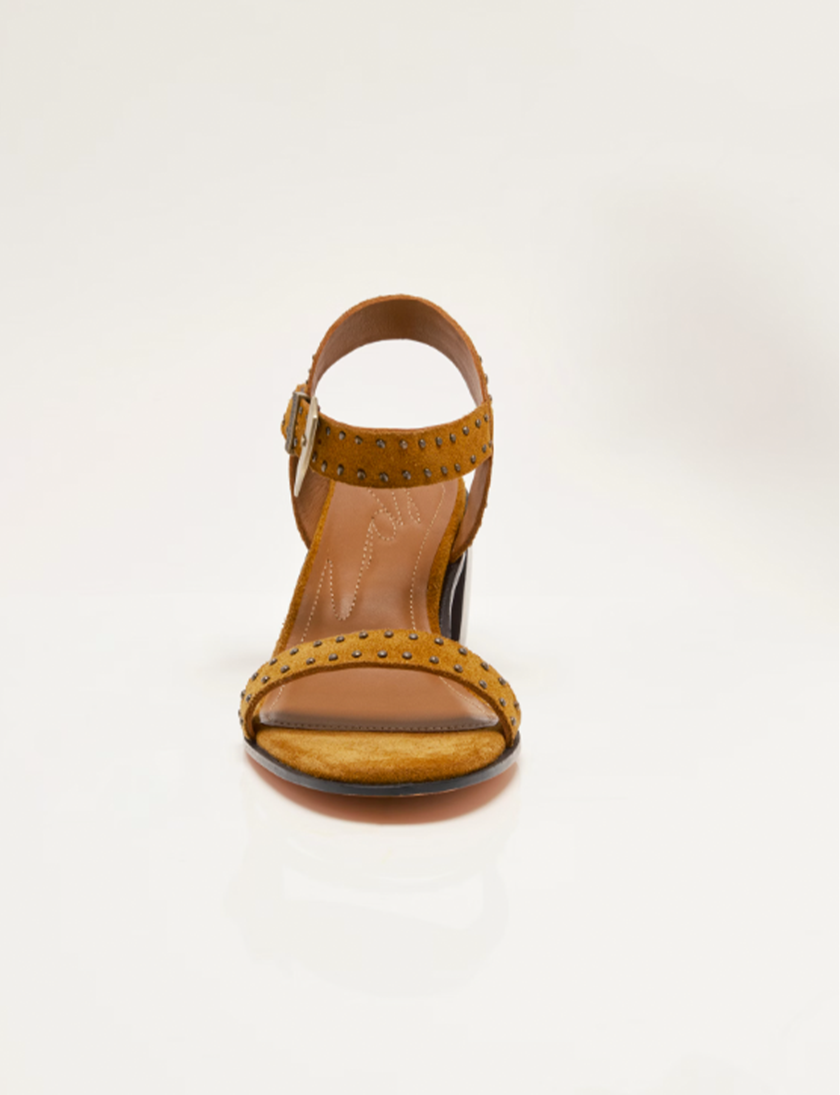 Buckle Up Block Heel, Driftwood Tan Suede