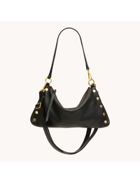 Kyle Medium Handbag, Black/Brushed Gold