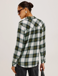 Hunter Plaid Flannel, Olive/Ivory