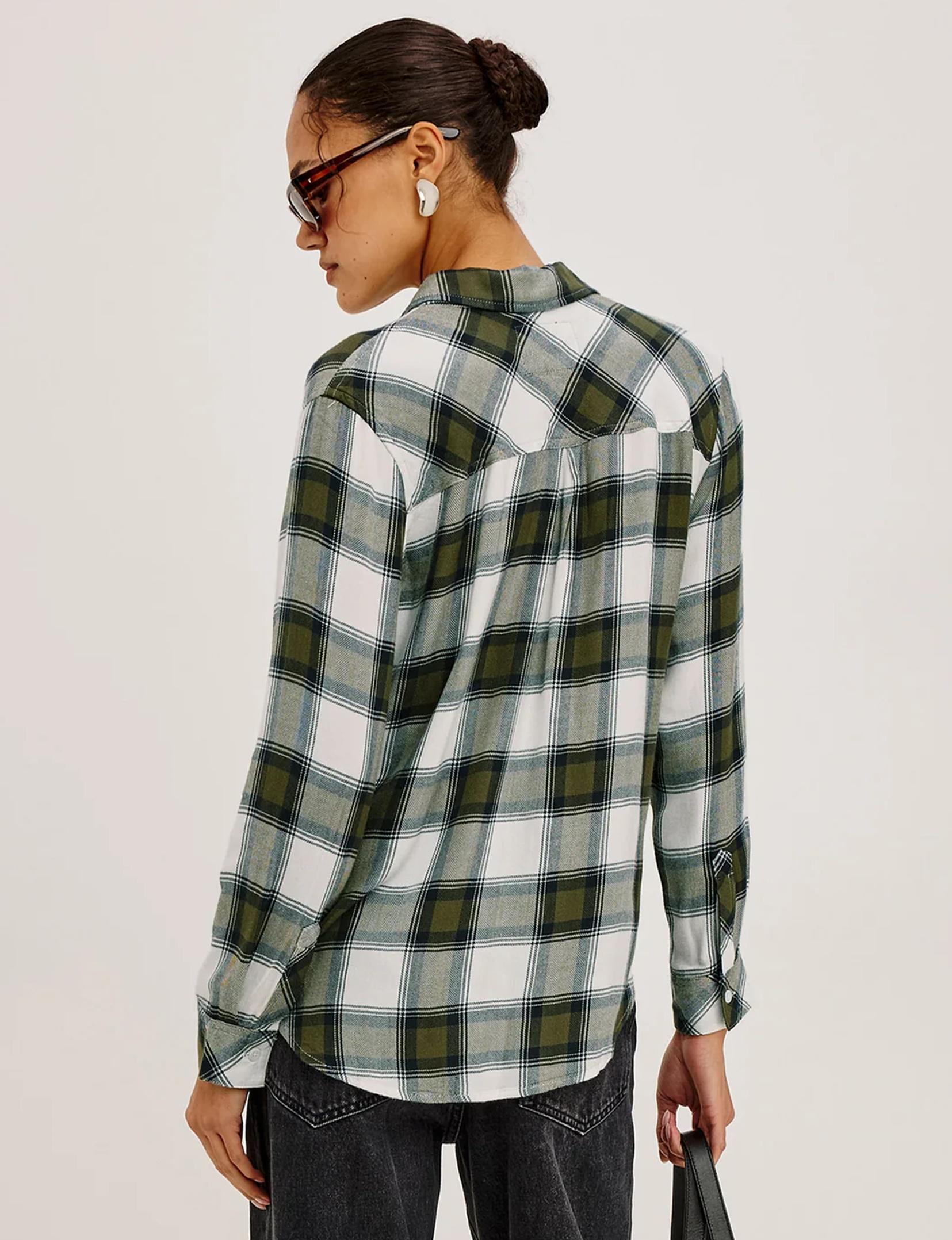 Hunter Plaid Flannel, Olive/Ivory