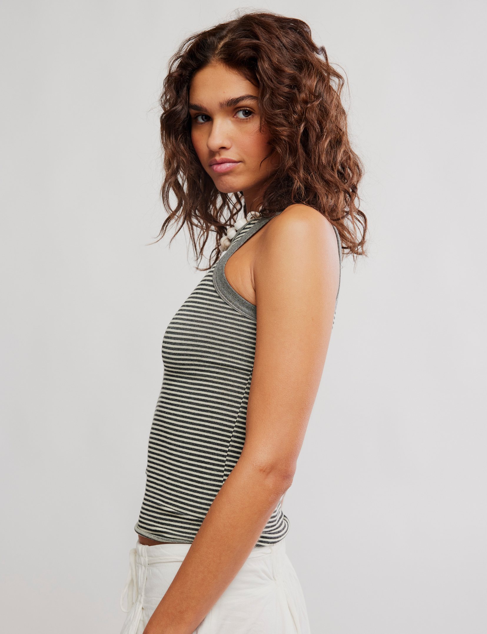 So Soft Seamless Cami, Black/White