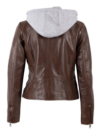 Alva Leather Jacket, Mahogany