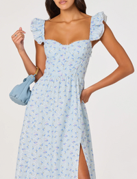 Wedelia Dress, Blue Floral