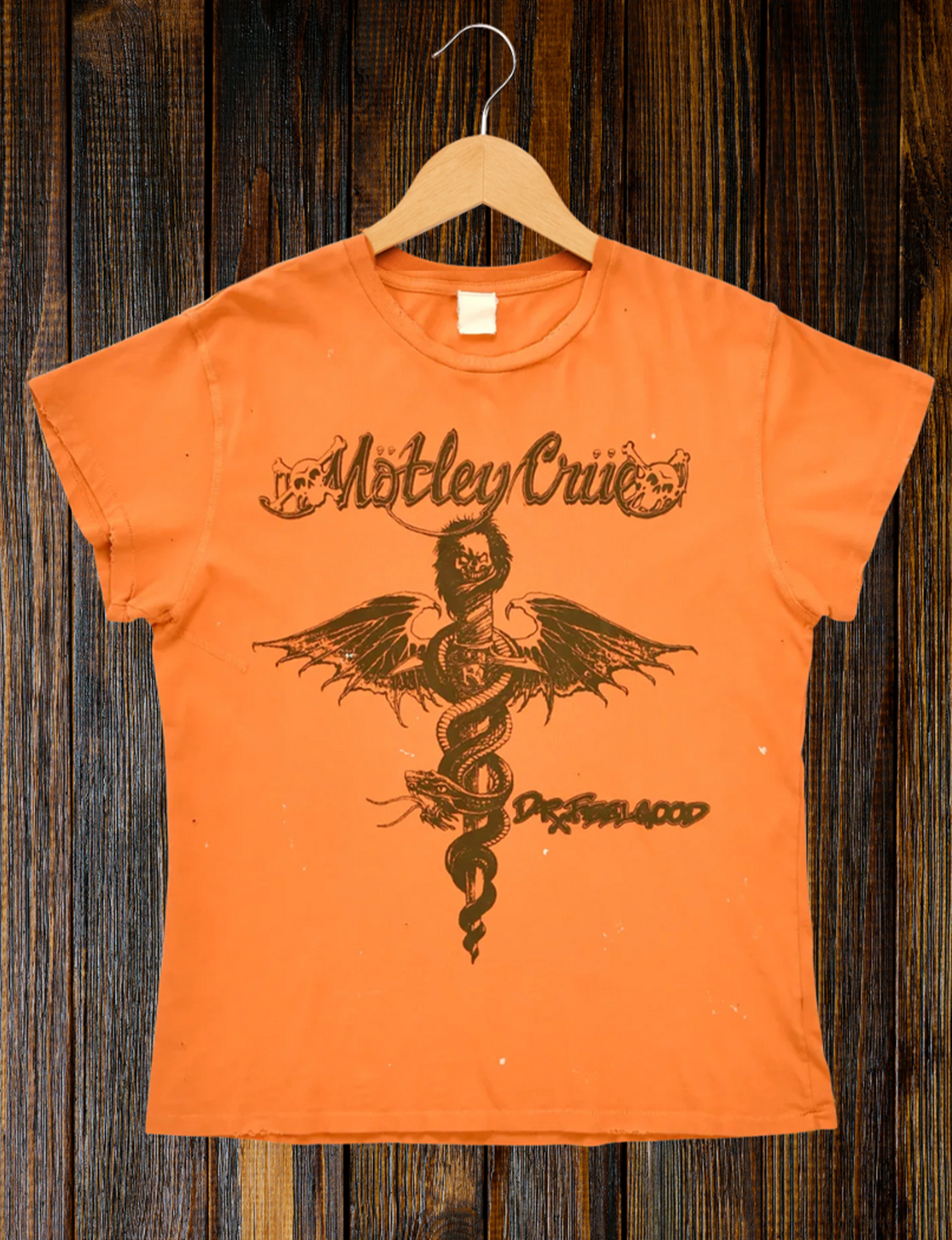 Motley Crue Dr. Feelgood Tee, Orange Crush