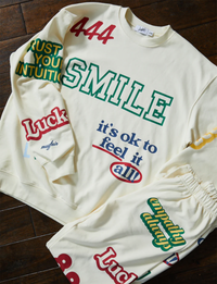 Affirmations Crewneck, Cream