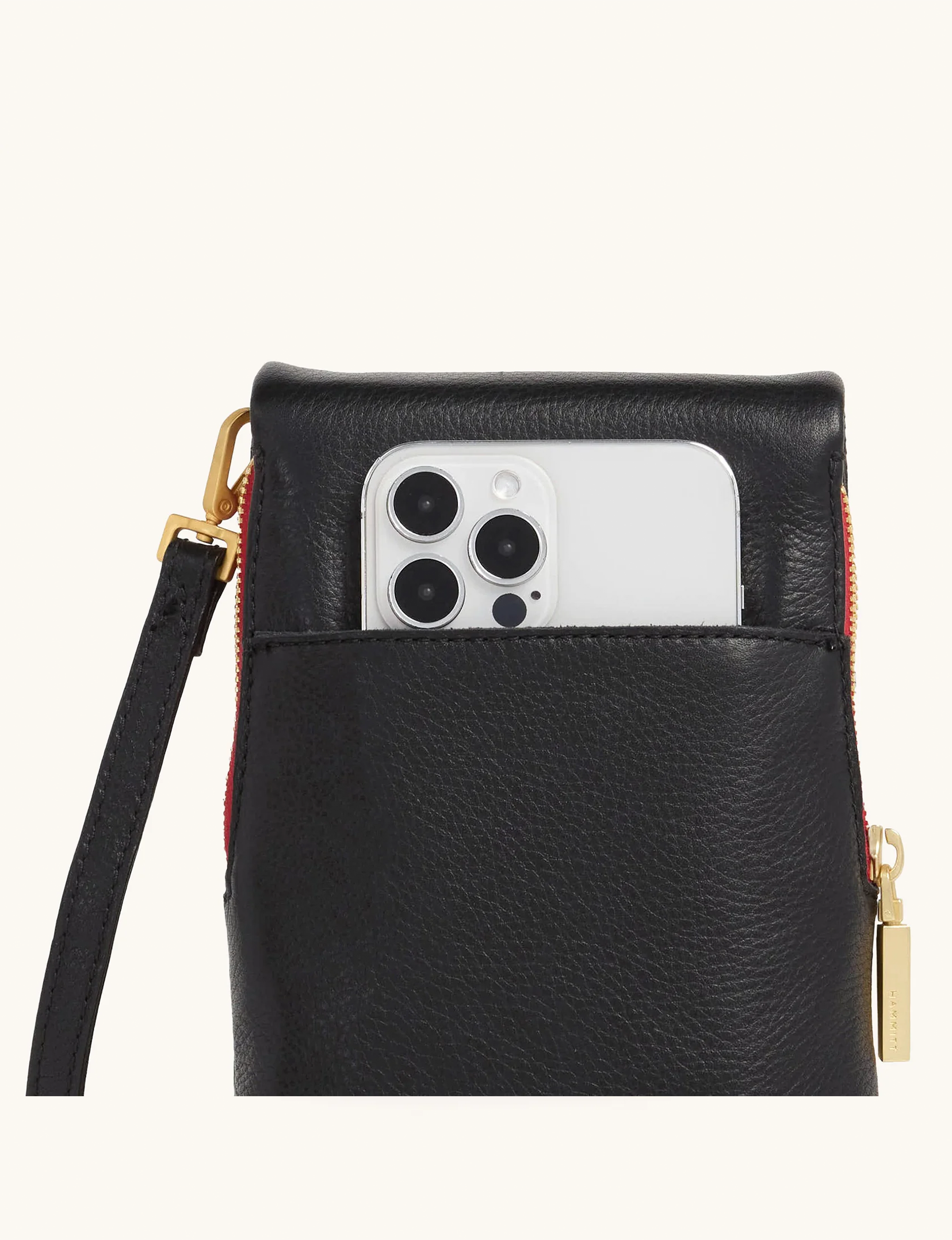 VIP Mobile Crossbody, Black/Brushed Gold