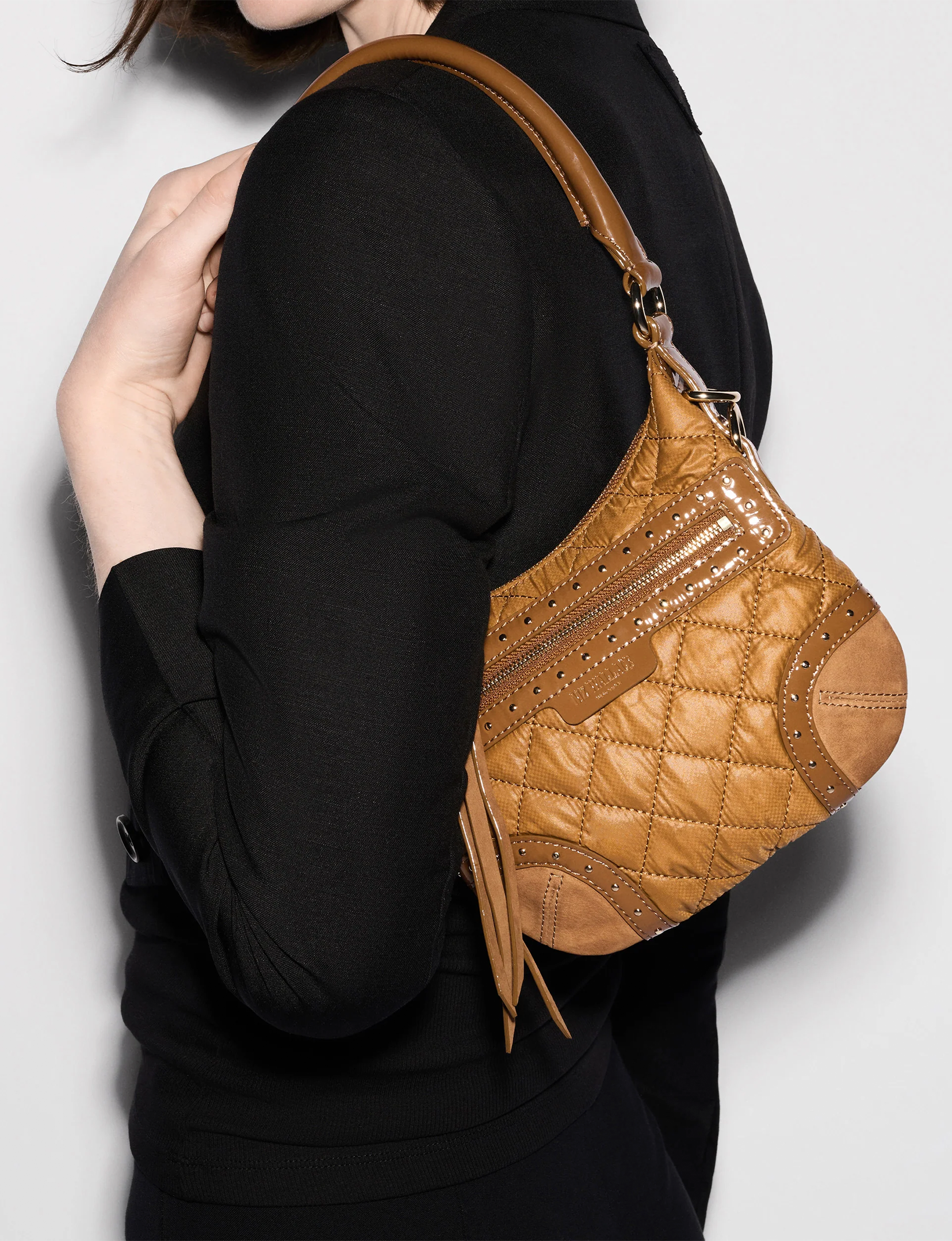 Mini Stud Crosby Sienna, Amber Suede