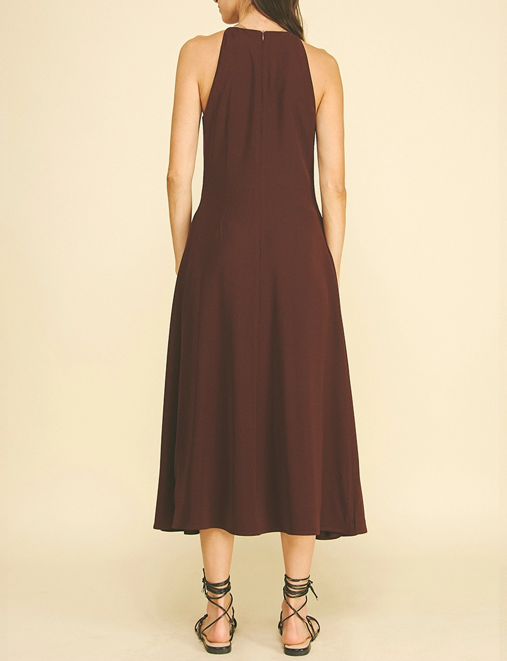 Anatasia Dress, Red/Brown