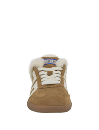 Easter Fuzzy Backless Sneakers, Tobacco/White