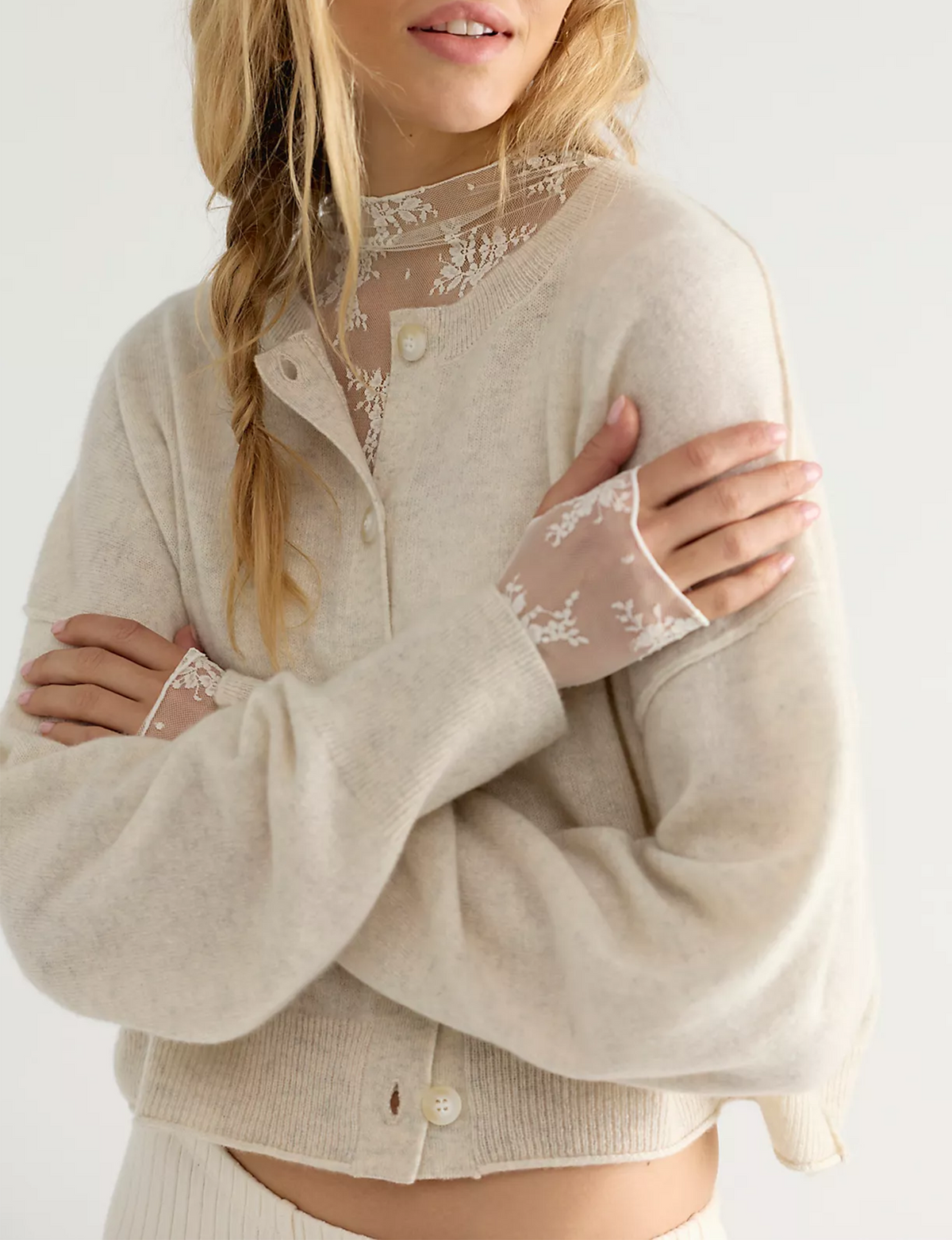 Lady Lux Layering Top, Evening Cream