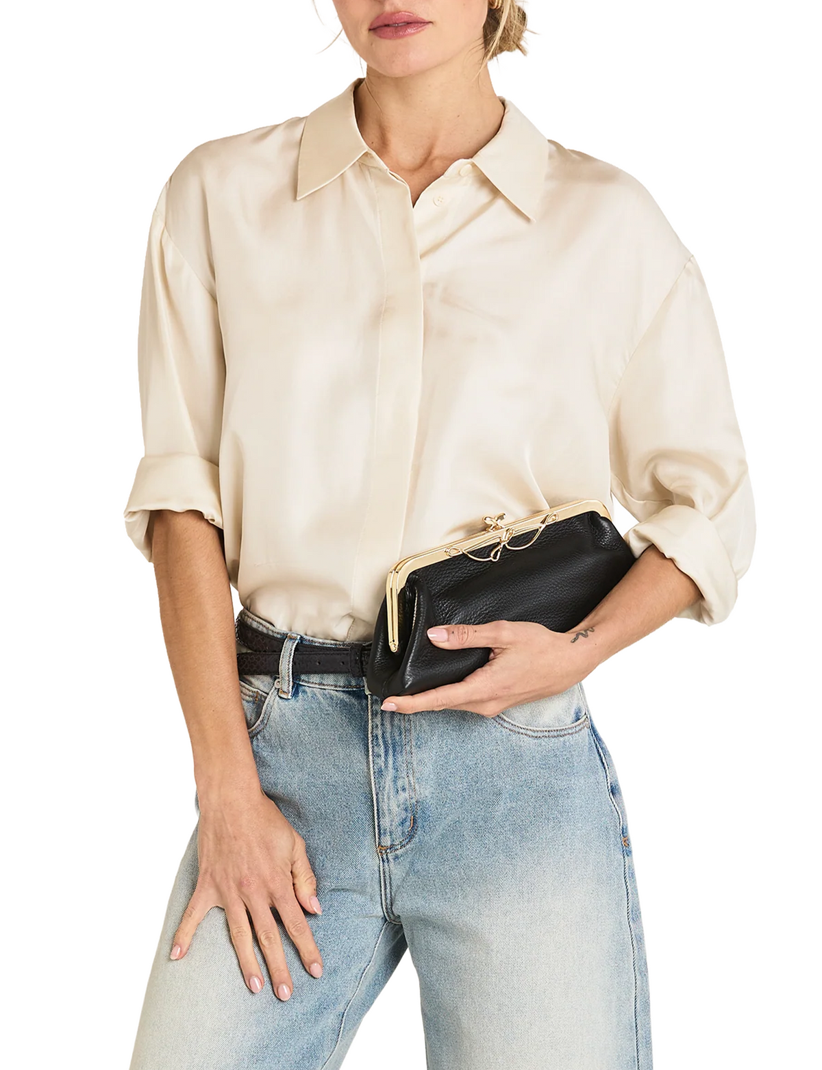 Vivienne Slim Bag, Black/Gold