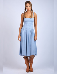 Skylar Midi Dress, Baby Blue