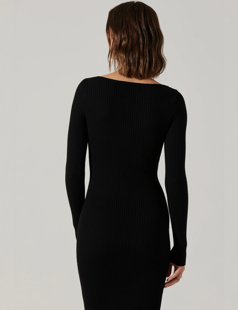 Glenda Sweater Dress, Black