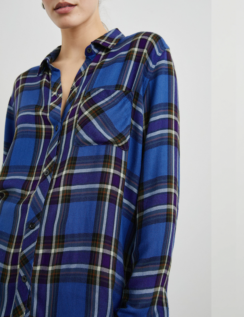 Hunter Plaid Flannel, Sapphire/Indigo