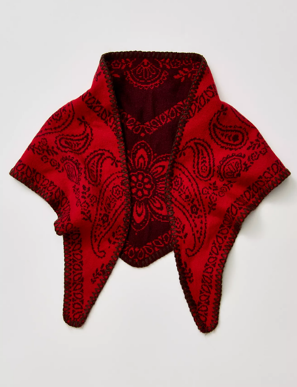 Carmen Knitted Triangle, Wine