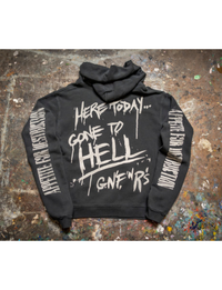Guns N' Roses 'Here Today Gone To Hell' Oversized Hoodie, Coal