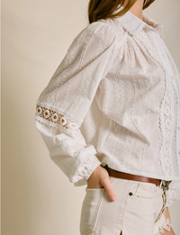 Sunbeam Eyelet Blouse, Ivory