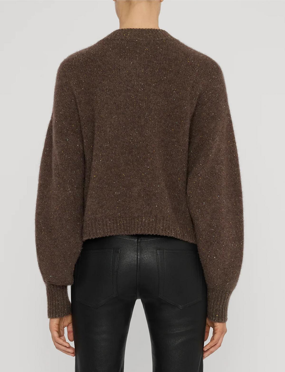 Cashmere Fleck Cardi, Brown