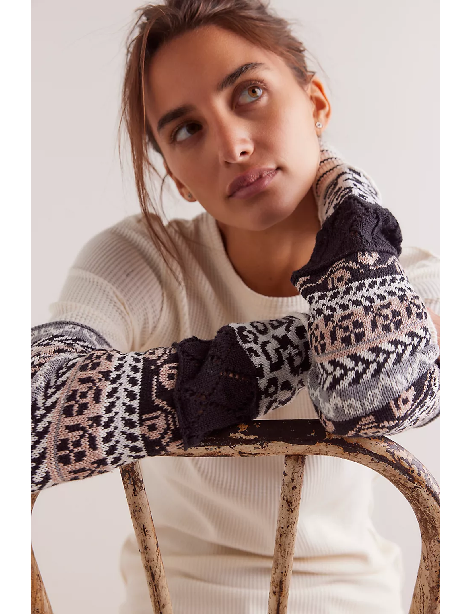 All In Cuff Thermal, Ivory/Combo