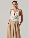 Aryn Jumpsuit, Khaki/White