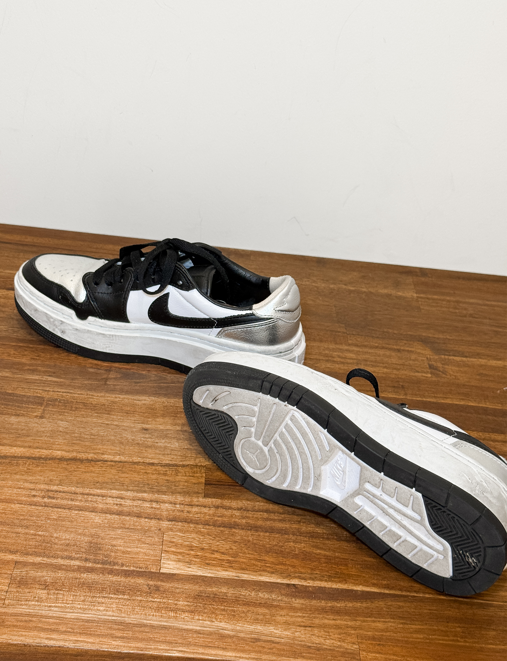 Nike Dunk Low Platform Sneakers, Silver