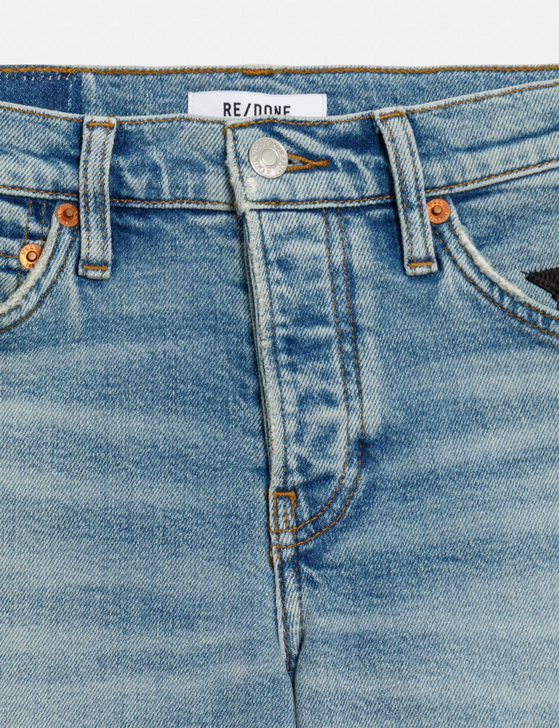 Mid Rise Wide Leg, Opal Indigo Star