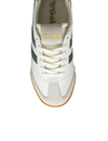 Elan Leather Sneaker, White/Evergreen/Bone