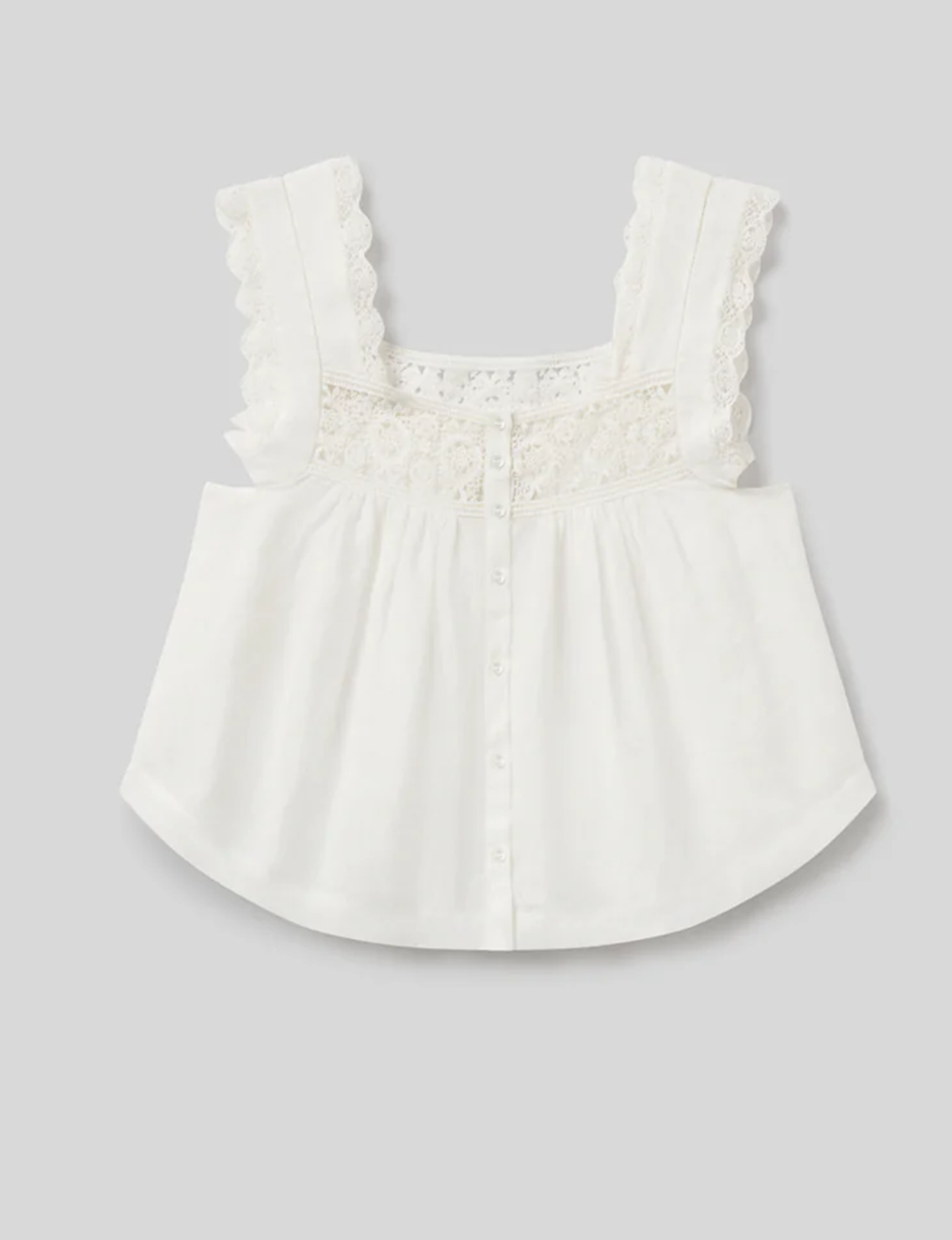 Mia Embroidered Top, White