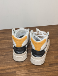 Saint Laurent High Top Sneakers, Grey Suede/Black Leather