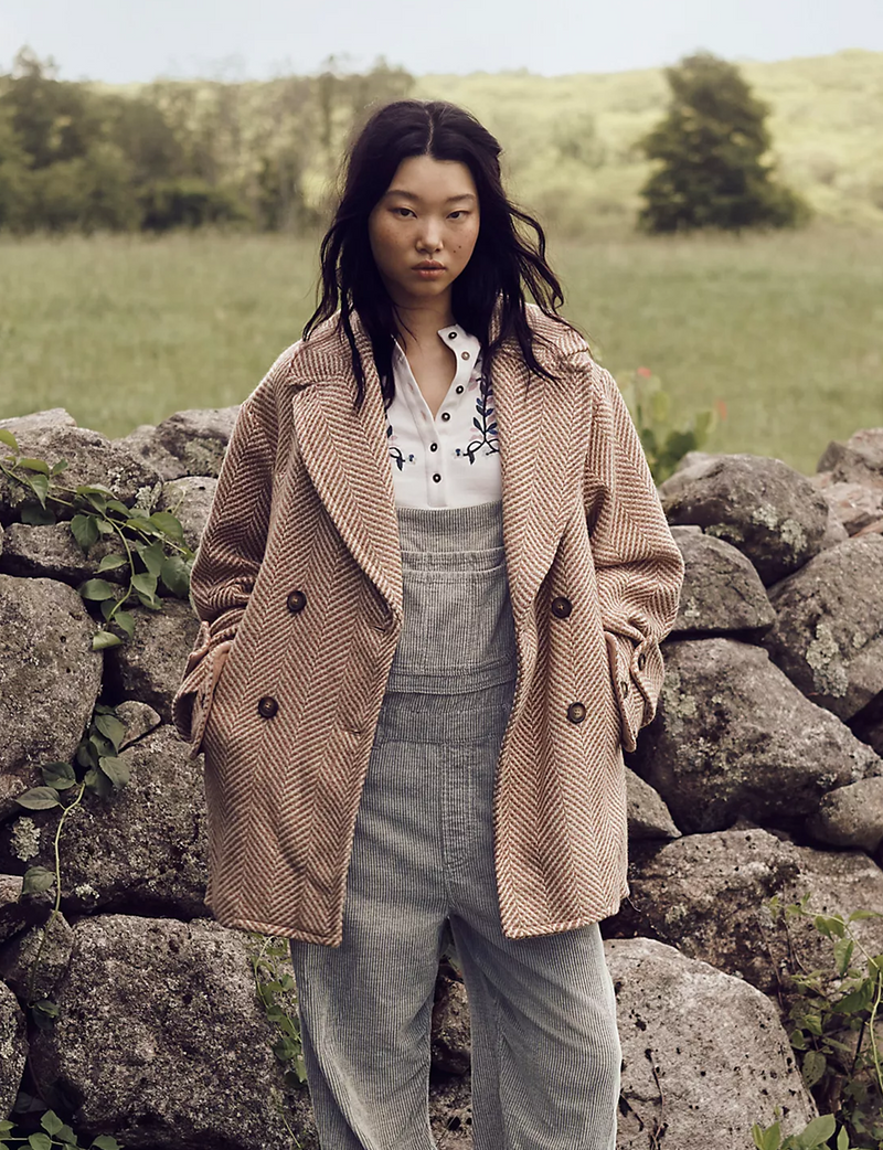 Ari Wool Peacoat, Tan