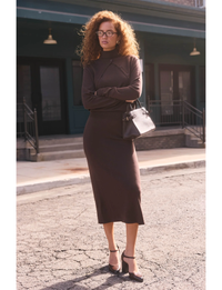 Deora Sweater Skirt, Brown