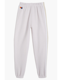 5 Stripe Womens Sweatpant, Dove Grey/White Grey