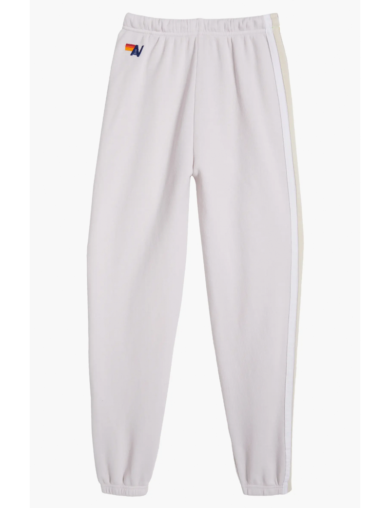 5 Stripe Womens Sweatpant, Dove Grey/White Grey