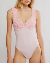Party Favor Bodysuit, Pink Ribbons