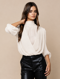 Aya Balloon Blouse, Ivory
