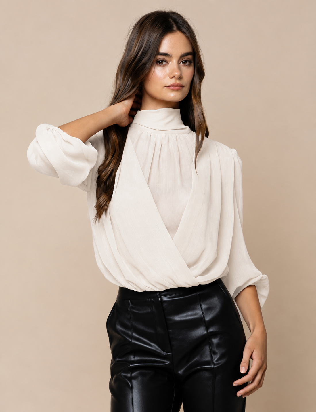 Aya Balloon Blouse, Ivory