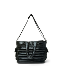 Two Faced Reversible Tote, Pearl Black