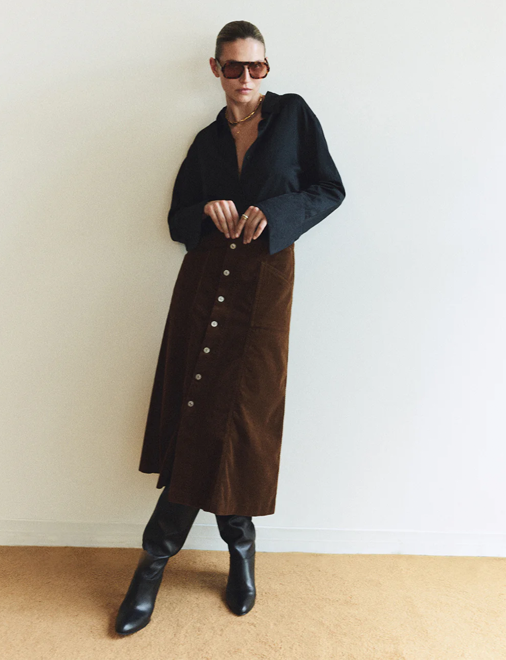 Devin A-Line Skirt, Manuka