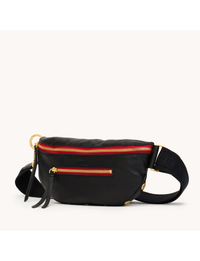 Charles Medium Crossbody, Black/Brushed Gold
