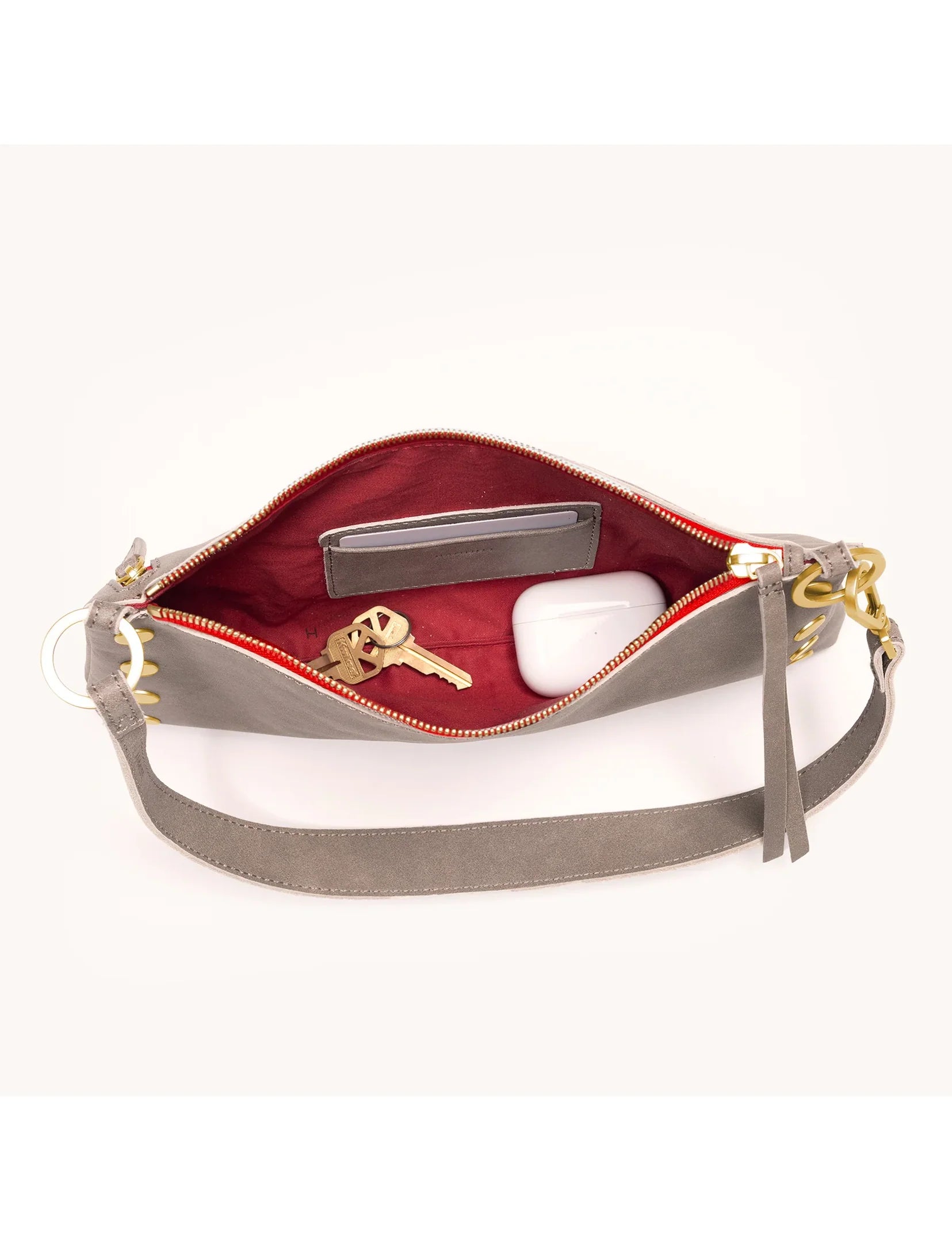 Kyle Small Handbag, Pewter/Brushed Gold